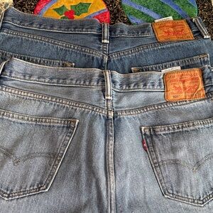 Levi's Light and Dark Blue Jeans